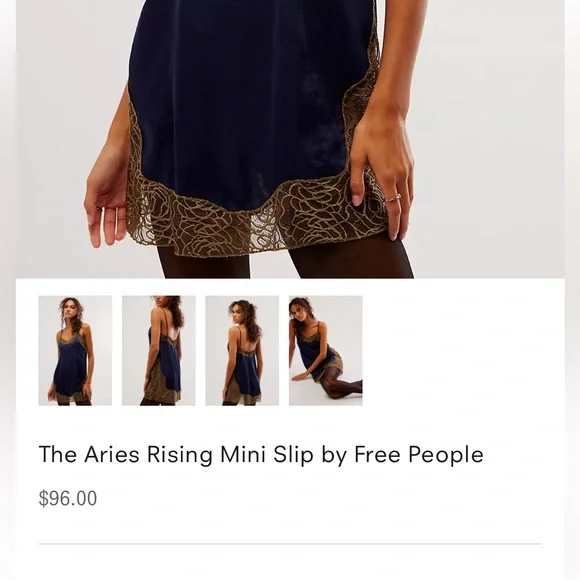 NWOT FREE PEOPLE ARIES RISING MINI SLIP DRESS SIZE XS - Picture 6 of 6